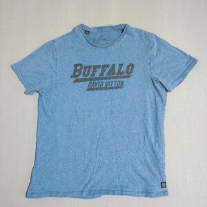 Buffalo David Bitton T-shirt men's size L Blue short sleeve cotton